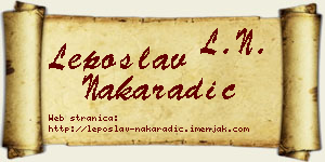 Leposlav Nakaradić vizit kartica